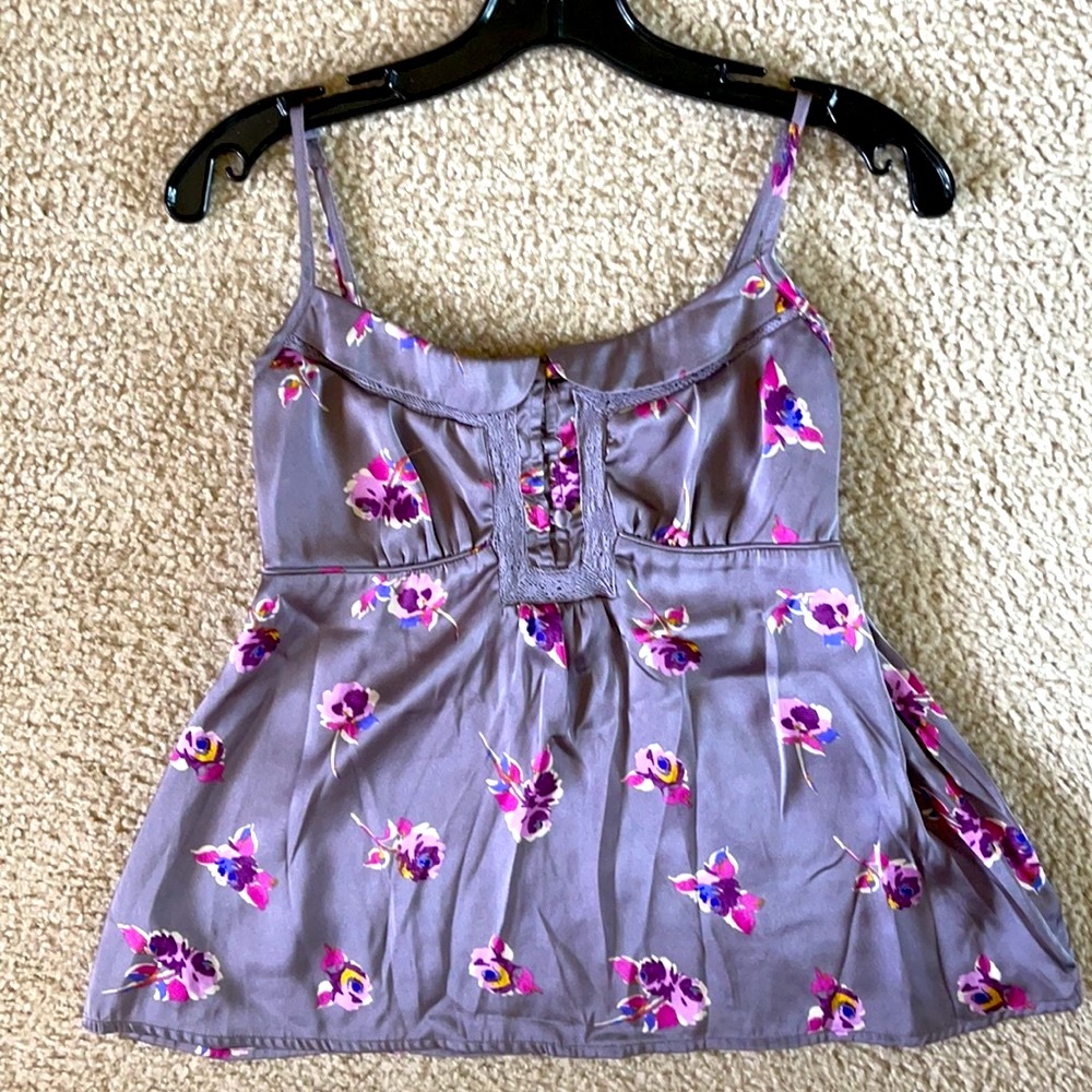 Silk American Eagle Babydoll Top Size Large
